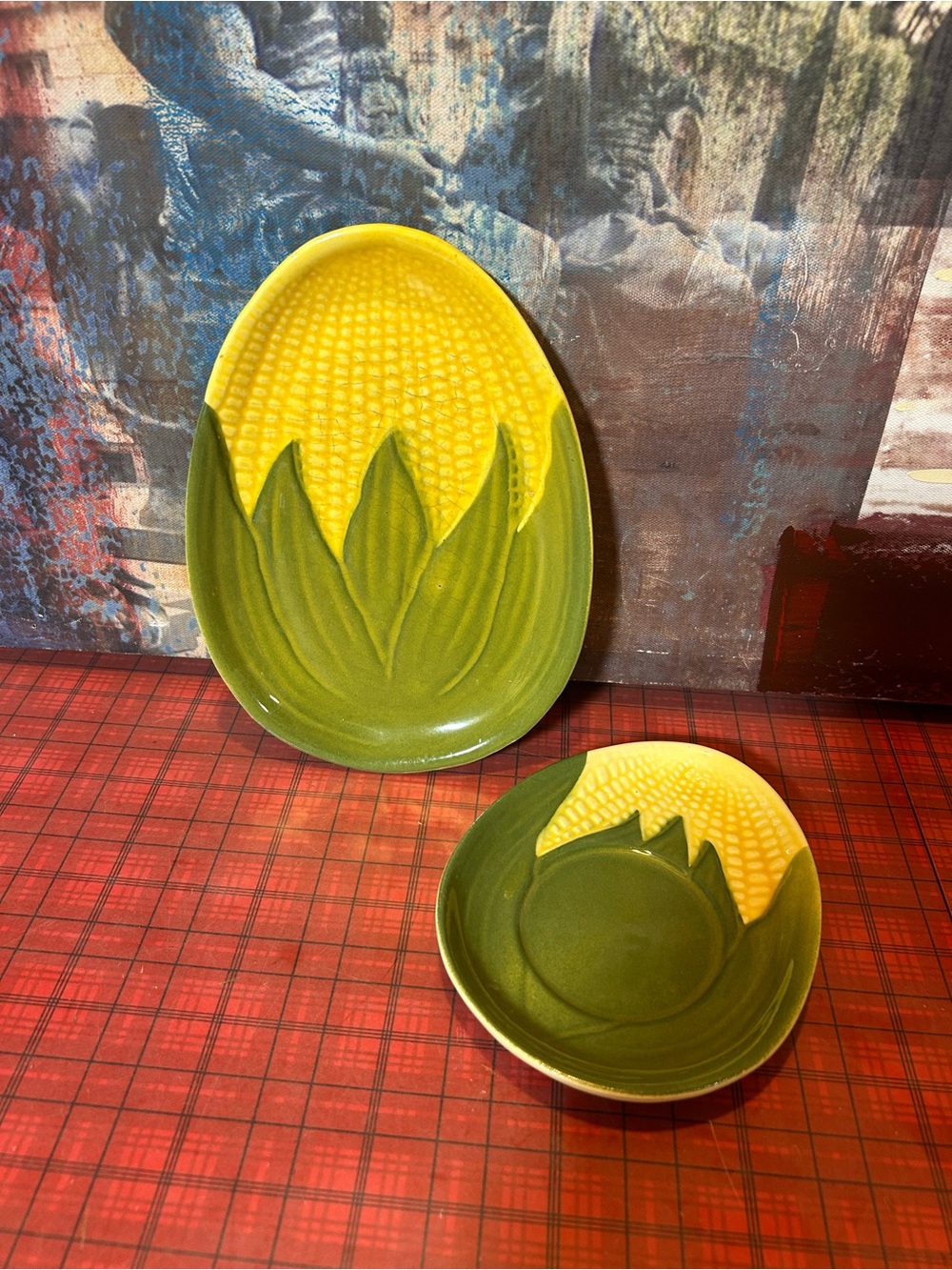 Shawnee Pottery Corn King Dish & Saucer